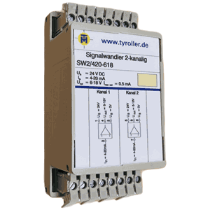 Signal omformer SW2/420-618 2-kanaler Input: 4-20Ma- Output: