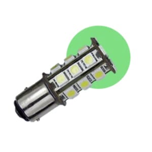 Lanternelampe LED Grønn 3-5W 12/24V Bay 15D