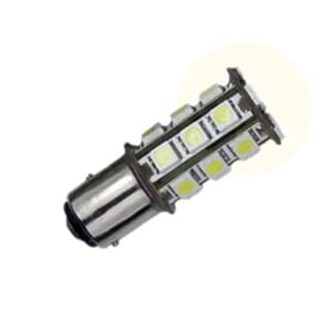 Lanternelampe LED Hvit 3-5W 12/24V Bay 15D