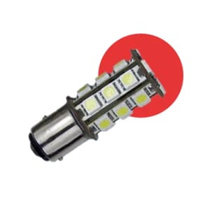 Lanternelampe LED Rød 3-5W 12/24V Bay 15D