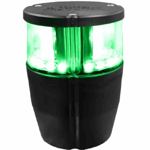 All around Nav.L, green 360°, single opt., 24Vdc leds, IP67,